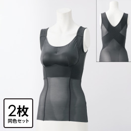 エリシア タムラの姿勢スッキリ 自然体で スッキリ美しく見せる！ ブラトップ同色２枚セット