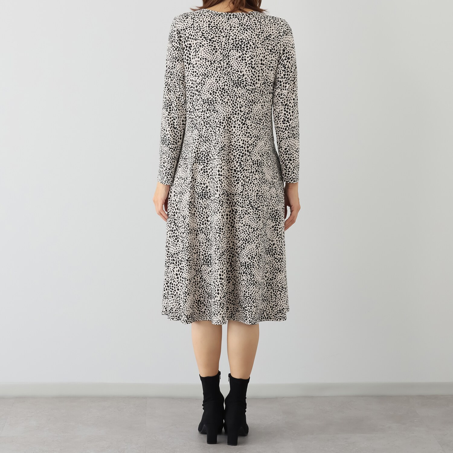 ダジュール プリント フレアワンピース