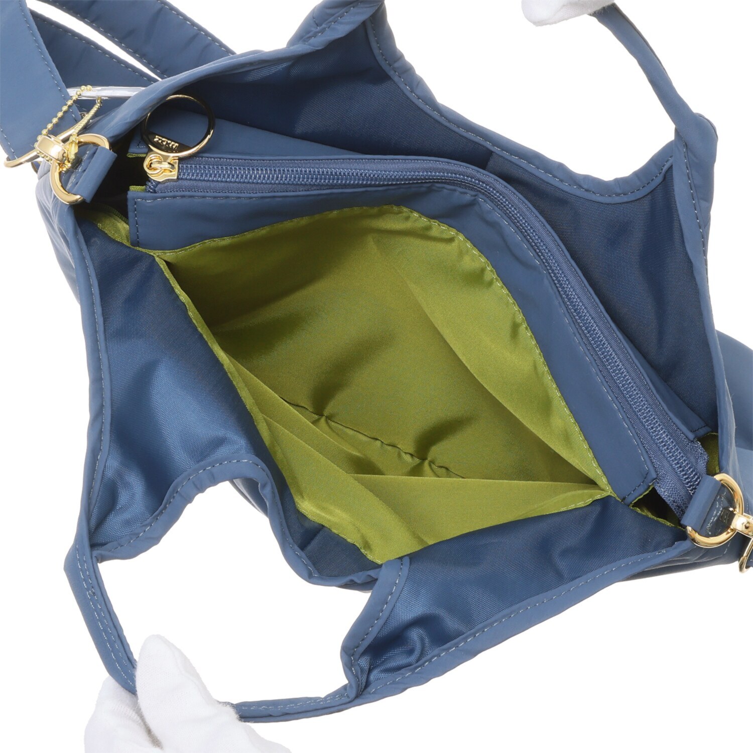 モズ エルクデザインチャーム付 はっ水ナイロン 超軽量 ２ウェイトートバッグ