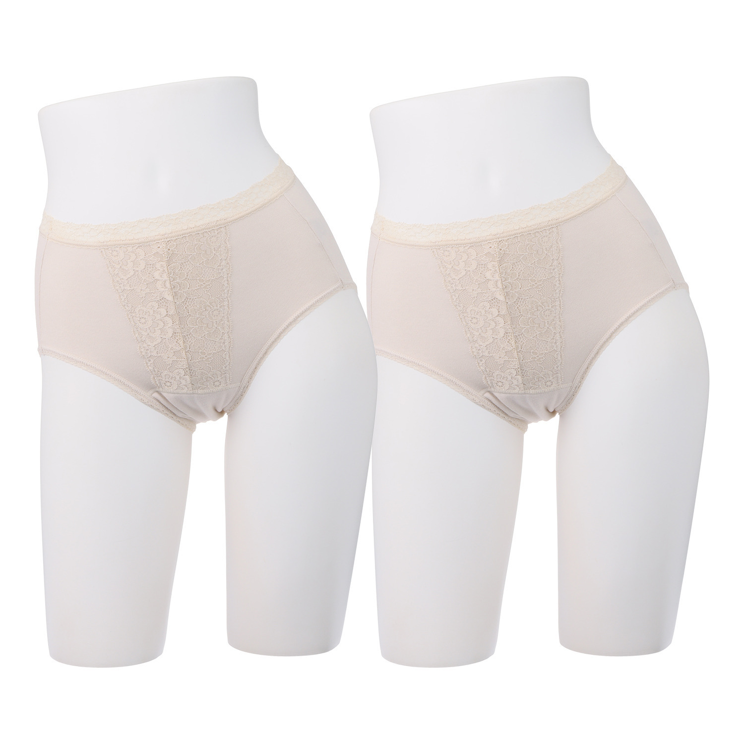 グレイスウェア 日本製 東洋紡ディスメル使用 吸水・消臭 綿混ショーツ 同色２枚セット