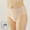 グレイスウェア 日本製 東洋紡ディスメル使用 吸水・消臭 綿混ショーツ 同色２枚セット