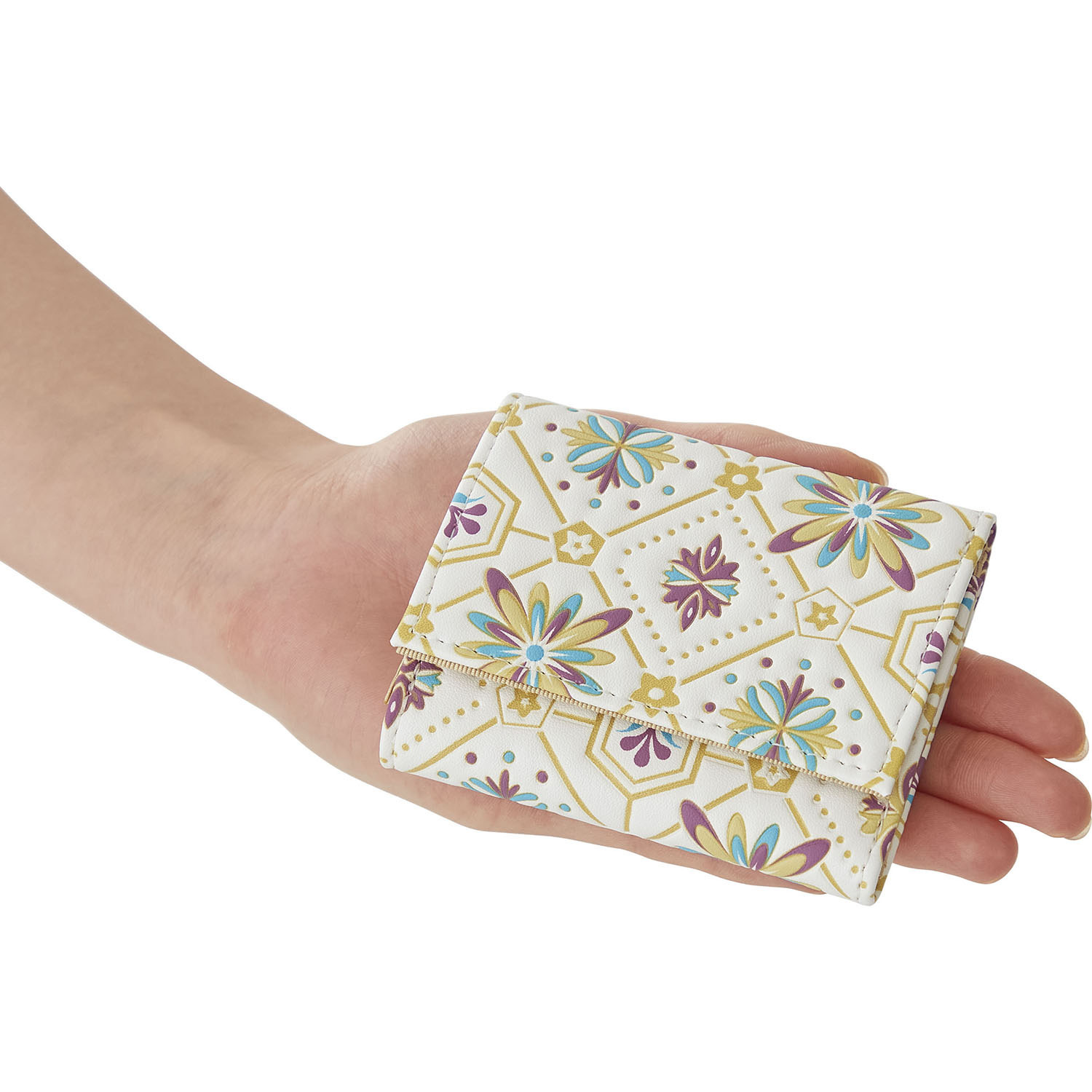 絵画のような美しさ 手にのるサイズ感の 文庫風 すっきり収まるミニ財布