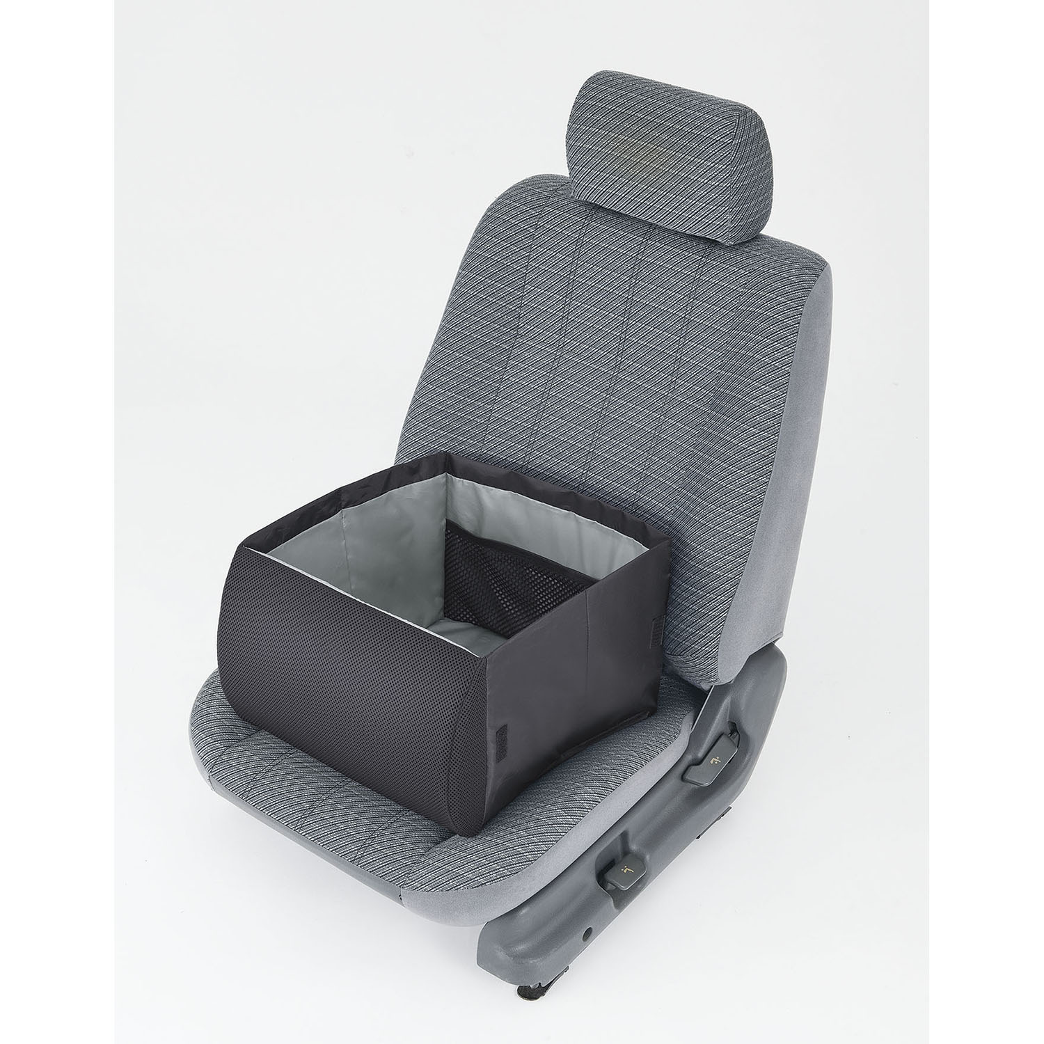 たたんで腰クッション！ 広げて収納ボックスに！ 荷物の転落防止！ シートボックス 腰クッション