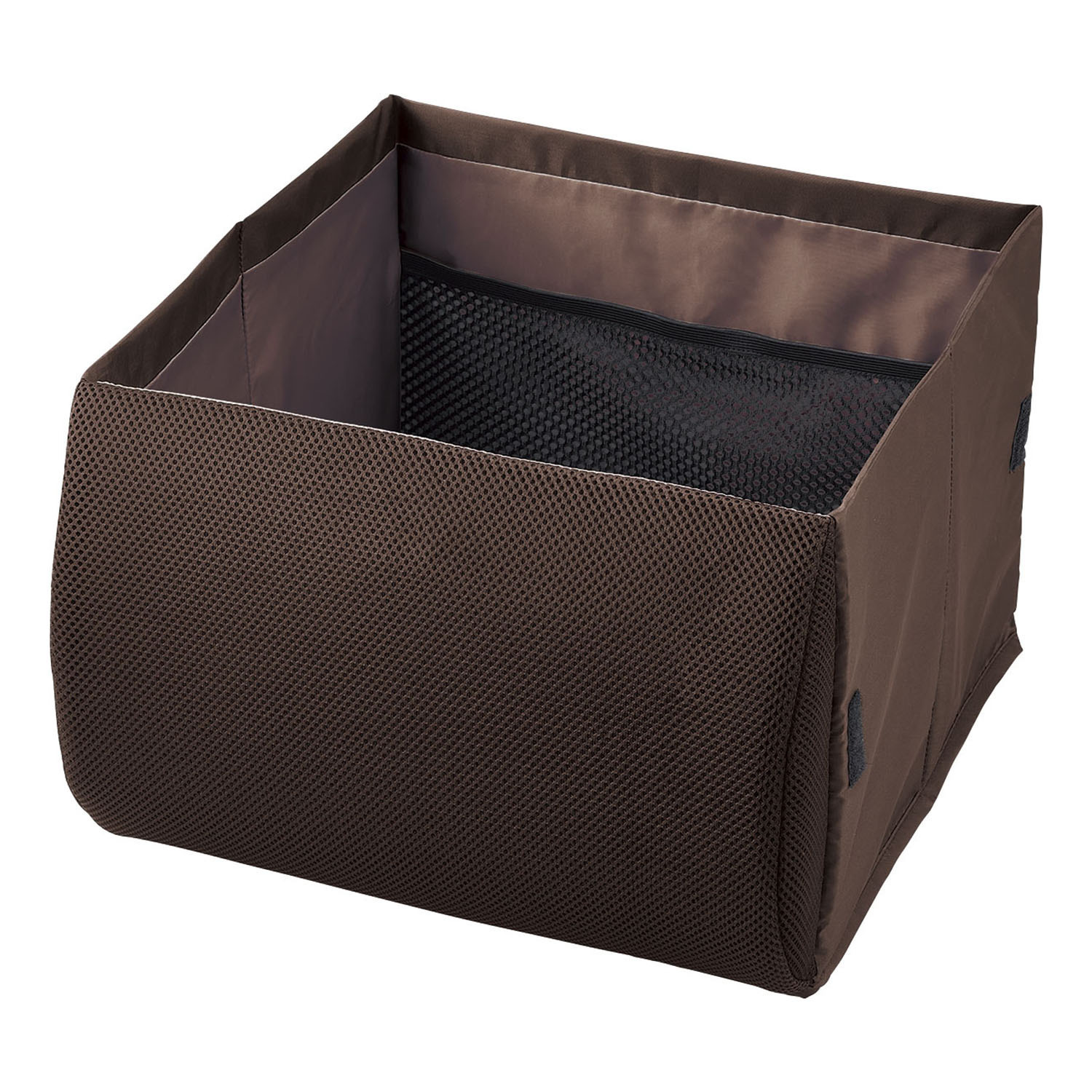 たたんで腰クッション！ 広げて収納ボックスに！ 荷物の転落防止！ シートボックス 腰クッション