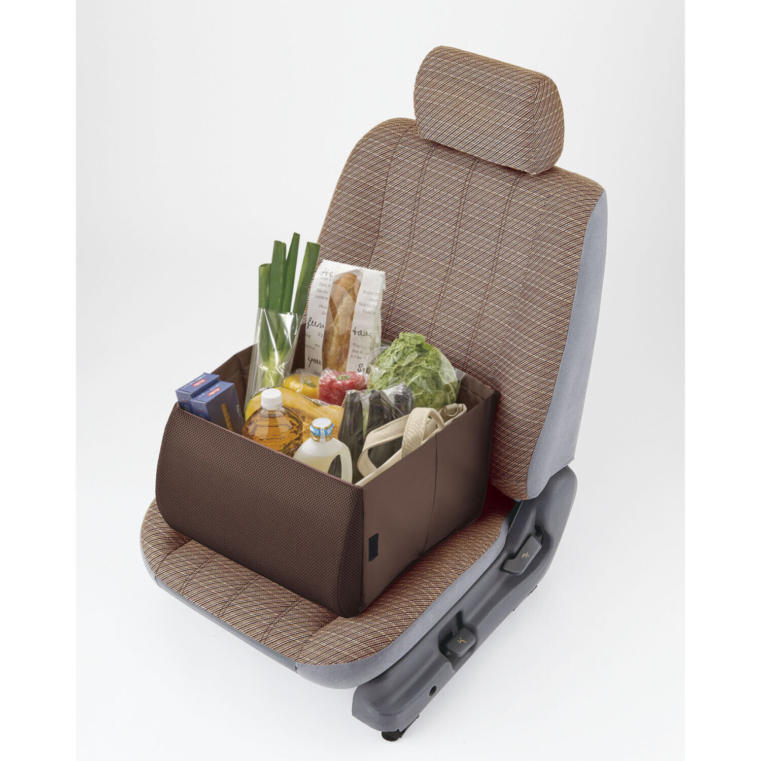 たたんで腰クッション！ 広げて収納ボックスに！ 荷物の転落防止！ シートボックス 腰クッション