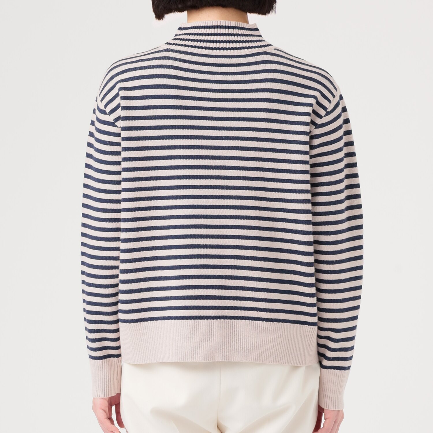 アリュメット もちもちニット ボーダープルオーバー