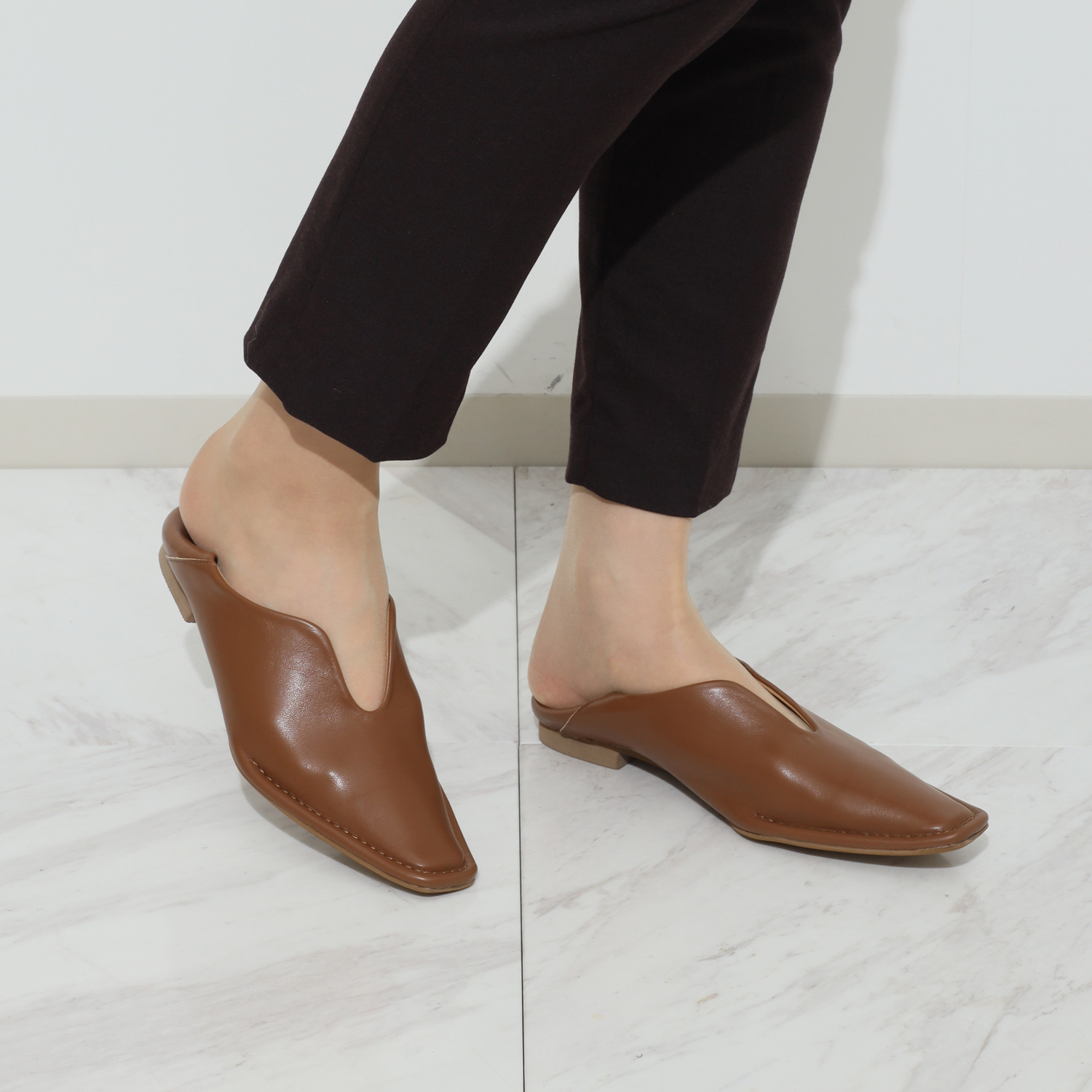 アミアミ ２ウェイ アウトステッチパンプス