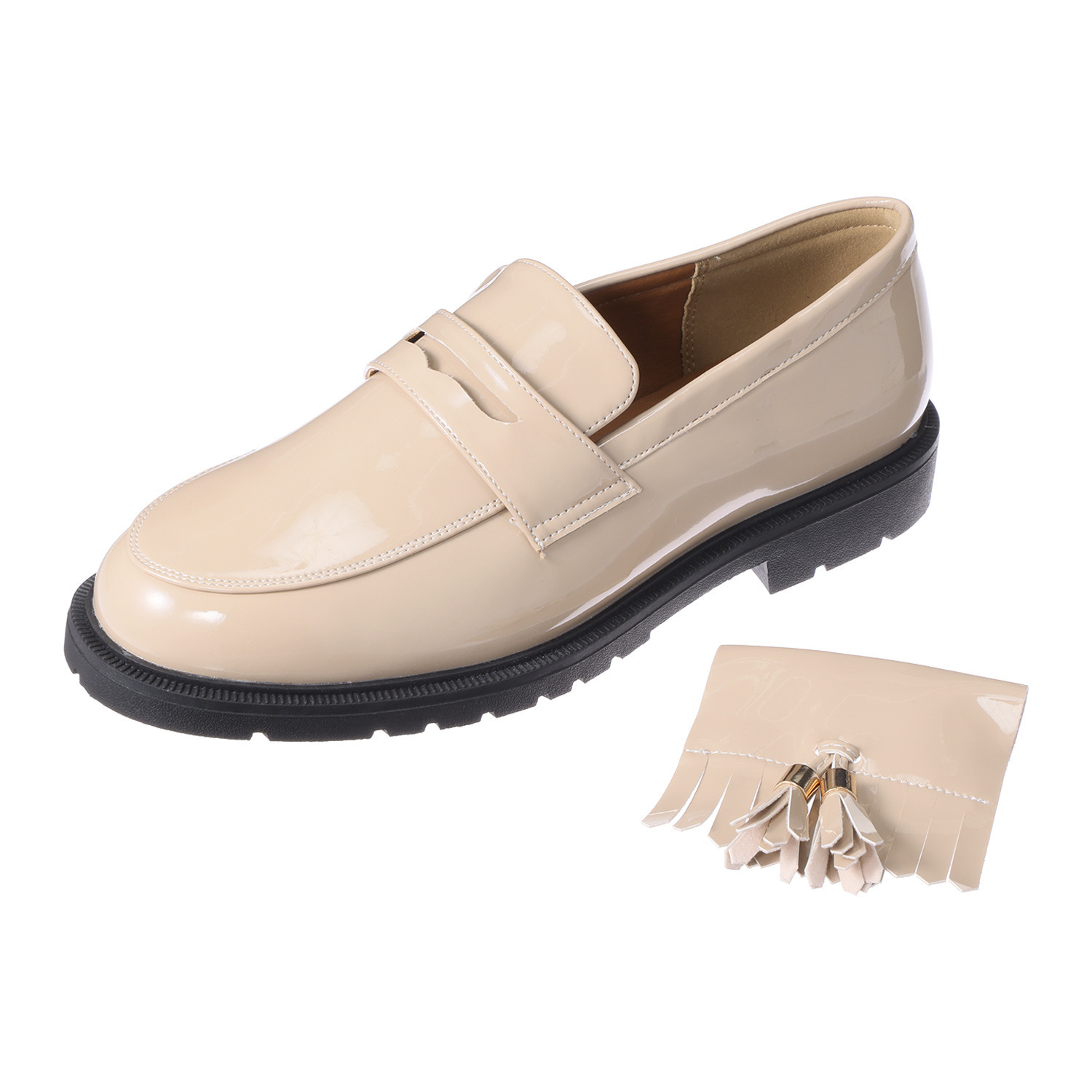 アミアミ 防水 タッセル付 ２ウェイローファー