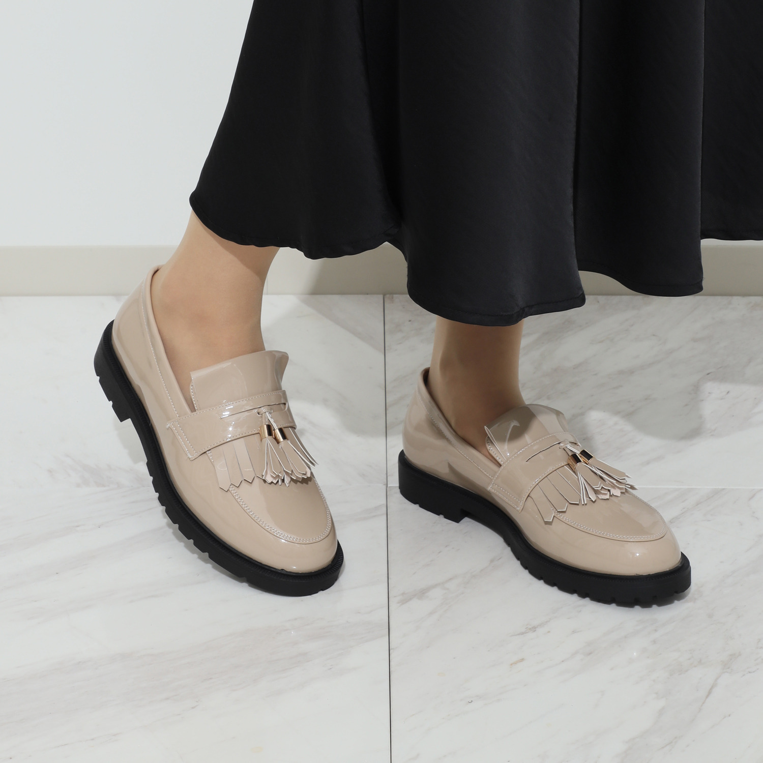 アミアミ 防水 タッセル付 ２ウェイローファー