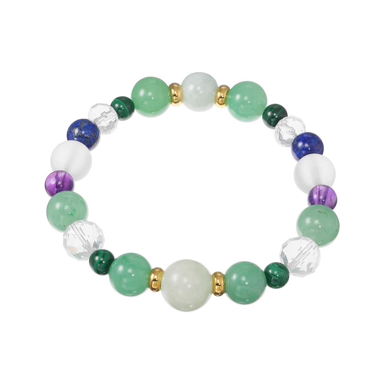 貴煌 開運祈願！ 天然水晶＆マルチジェム イラスティック ブレスレット