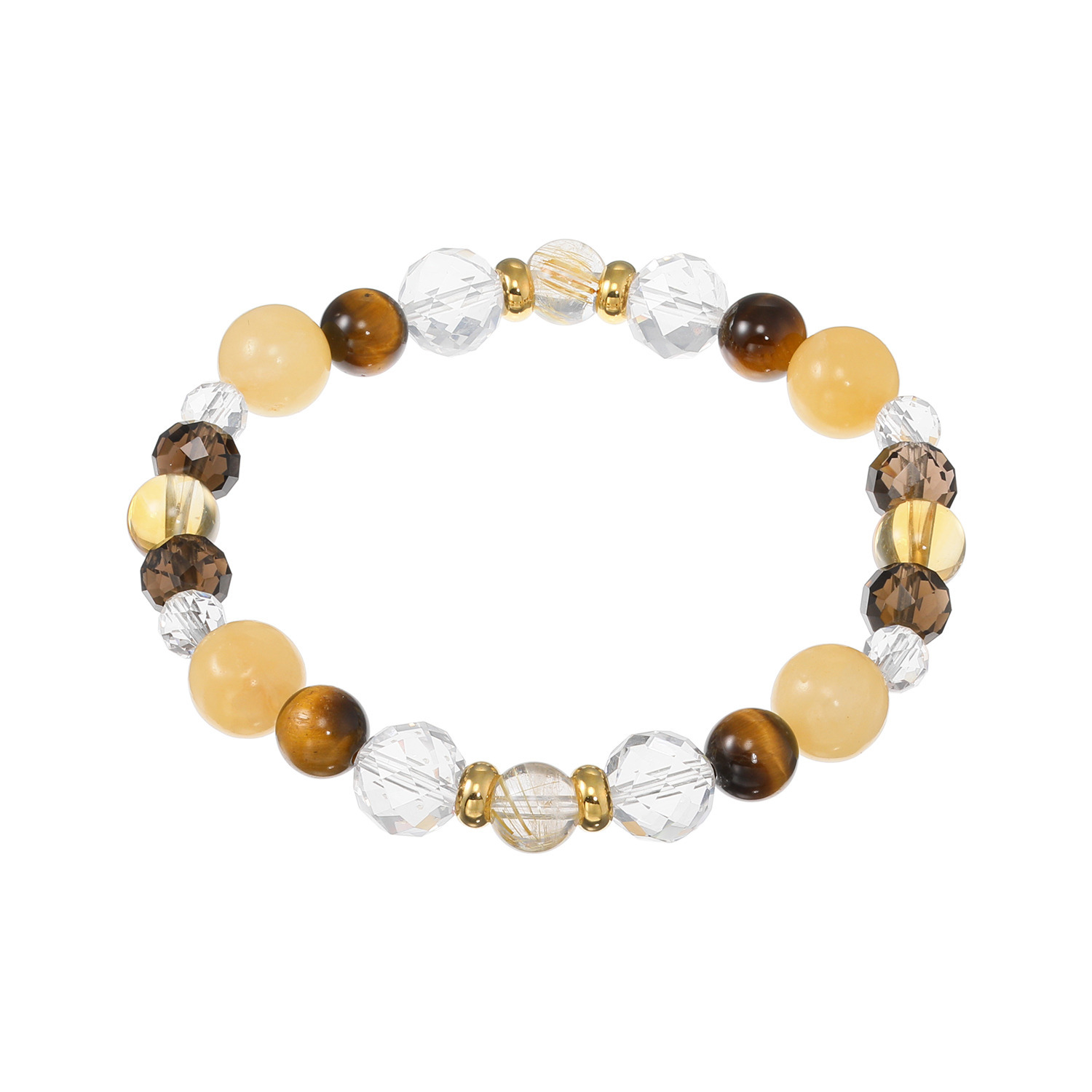 貴煌 開運祈願！ 天然水晶＆マルチジェム イラスティック ブレスレット