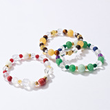 貴煌 開運祈願！ 天然水晶＆マルチジェム イラスティック ブレスレット