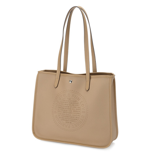 ラルジュ サークル型押し フェイクレザー 軽量Ａ４トートバッグ