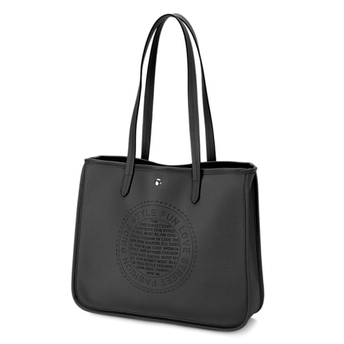 ラルジュ サークル型押し フェイクレザー 軽量Ａ４トートバッグ