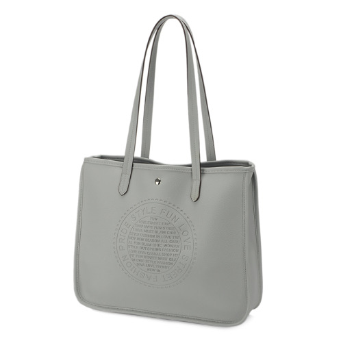 ラルジュ サークル型押し フェイクレザー 軽量Ａ４トートバッグ