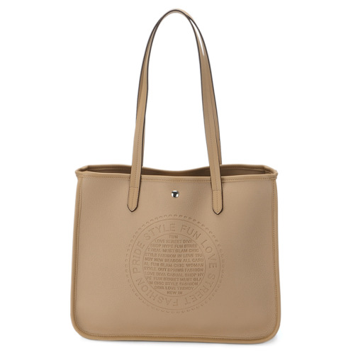 ラルジュ サークル型押し フェイクレザー 軽量Ａ４トートバッグ