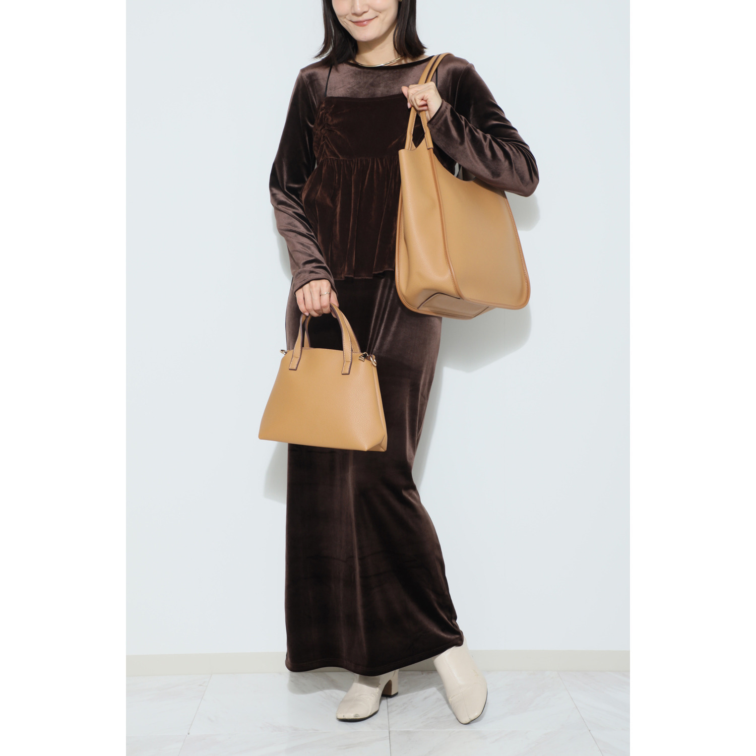 ラルジュ ２ウェイインナーバッグ付 トートバッグ