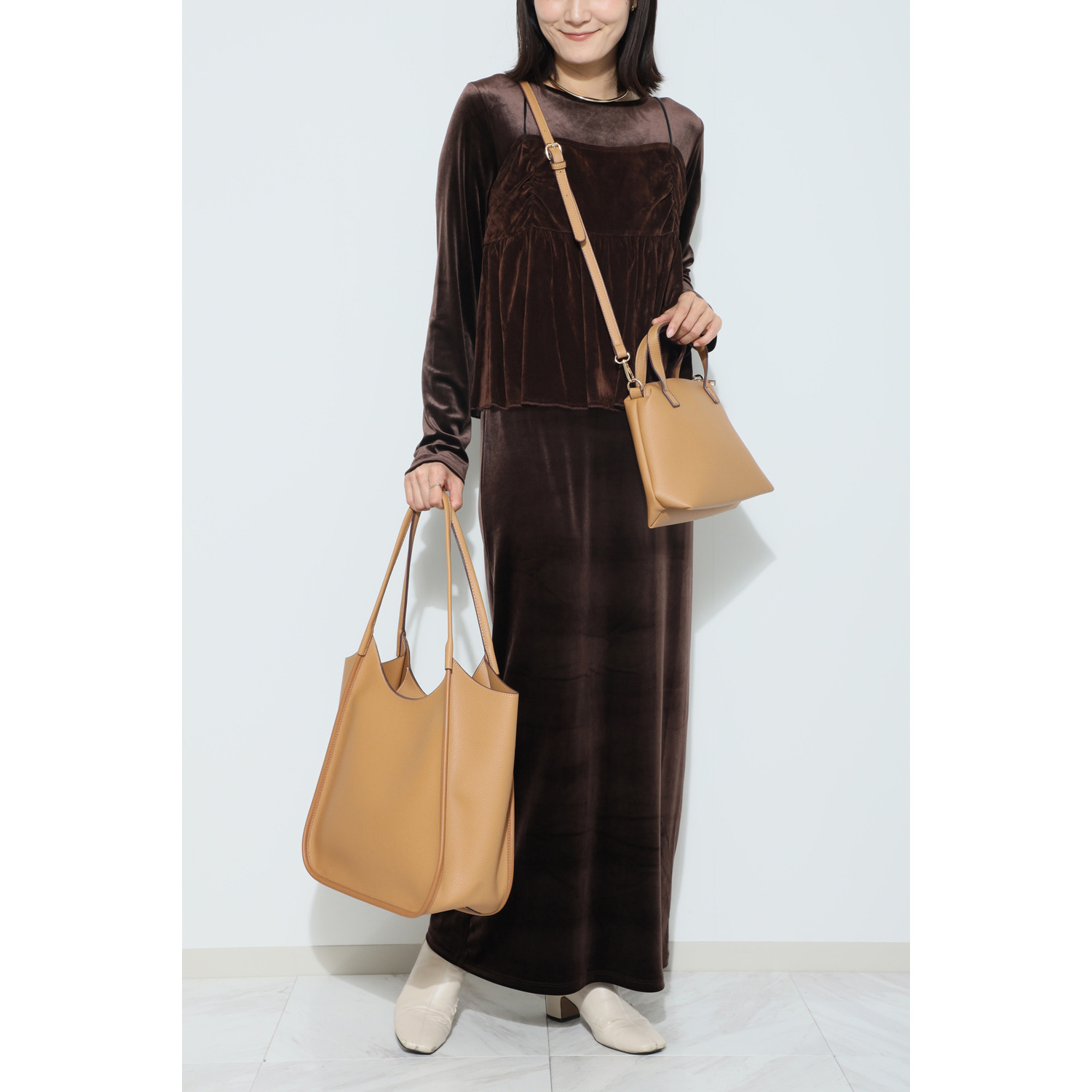 ラルジュ ２ウェイインナーバッグ付 トートバッグ