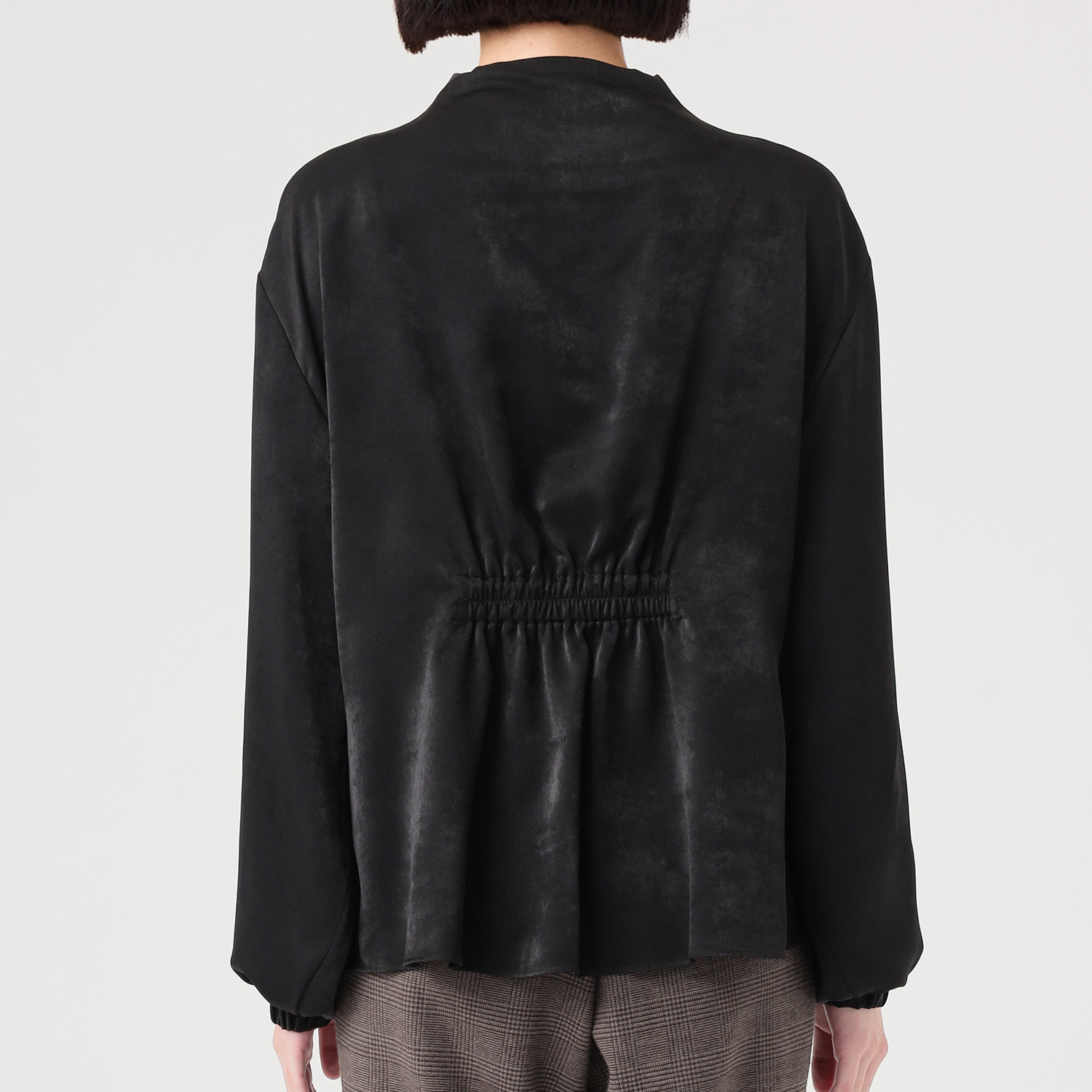 イフェメル／ ダブルフェーストーキョー 日本製 ウエストタック ハイネックブラウス