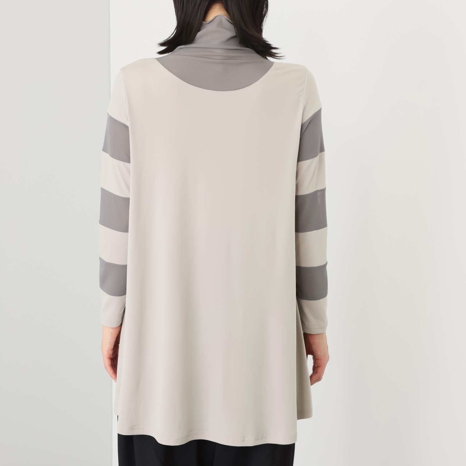 コイビトミサキ メッシュ切替 ロング インナープルオーバー