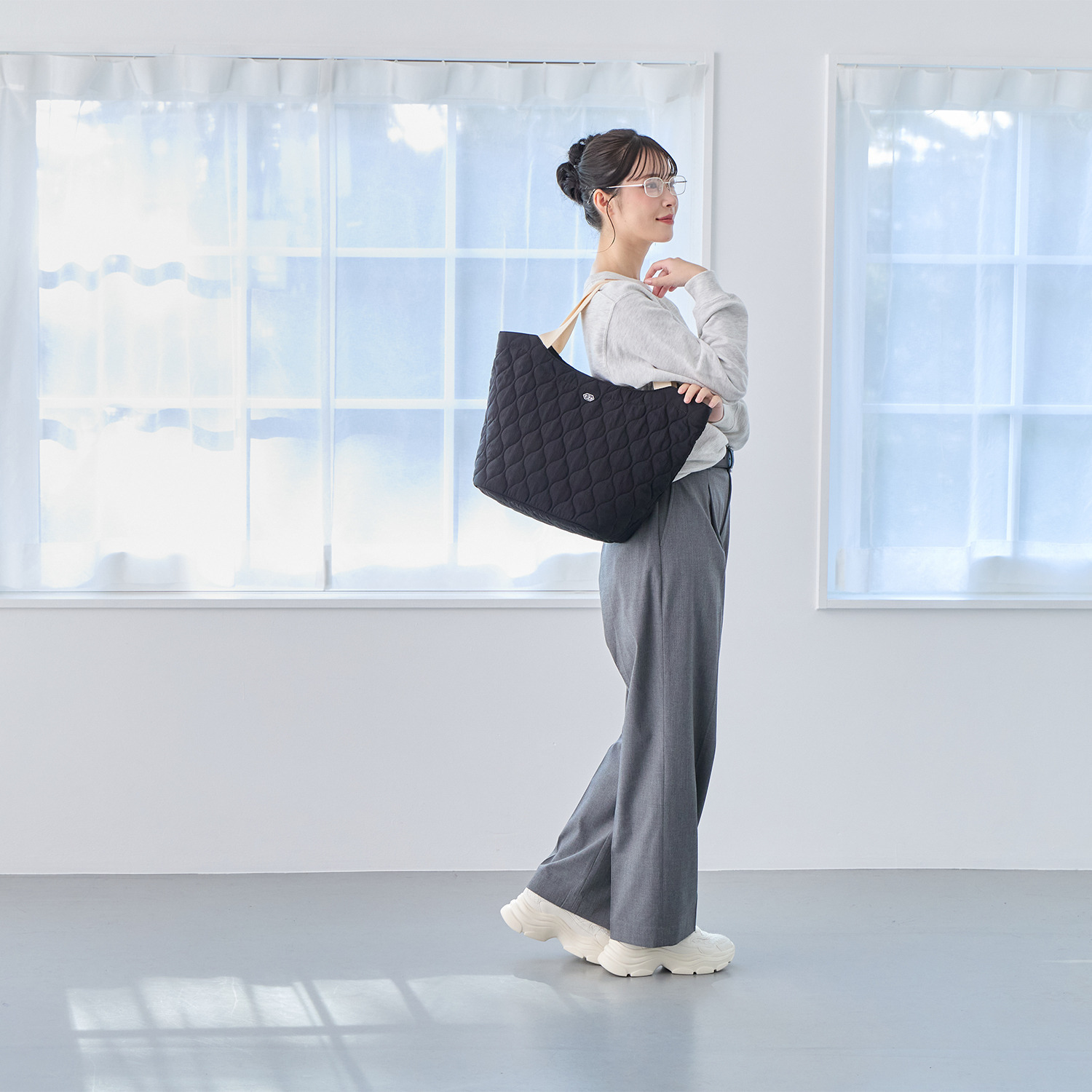 ルートート ふんわりキルティング トートバッグ＜Ｌ＞