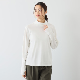 エムエムオー スムース タートルネック 指穴付ロングＴシャツ