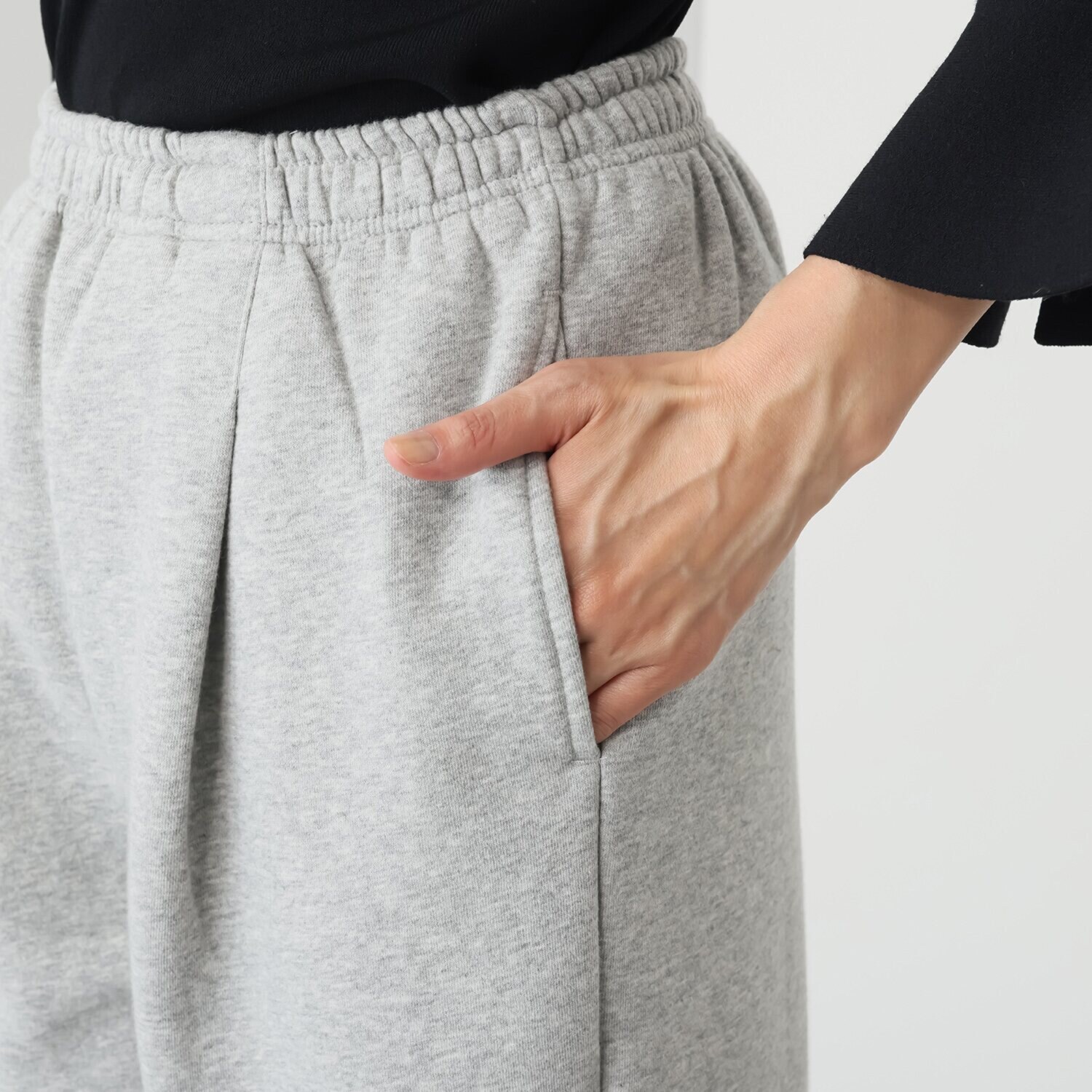 エムエムオー 裏起毛 裾ドローストリング スウェットパンツ