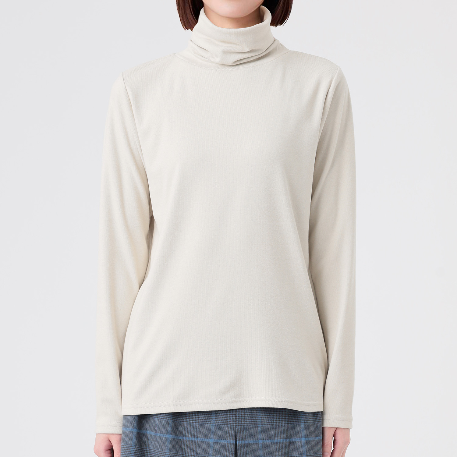 エムエムオー 吸湿発熱 スムース タートルネック プルオーバー