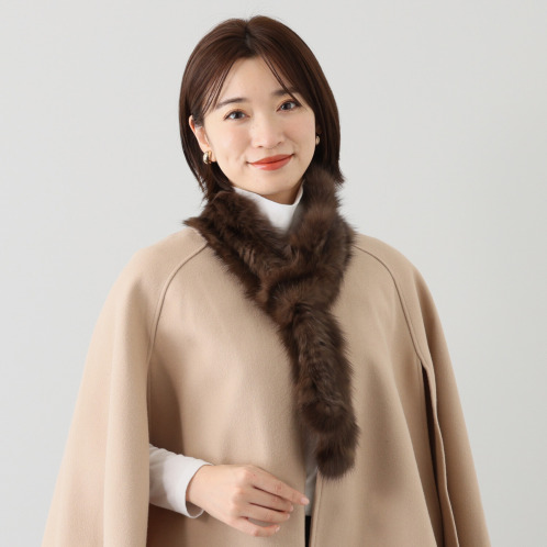 ロシアンセーブル　ヤーンマフラー