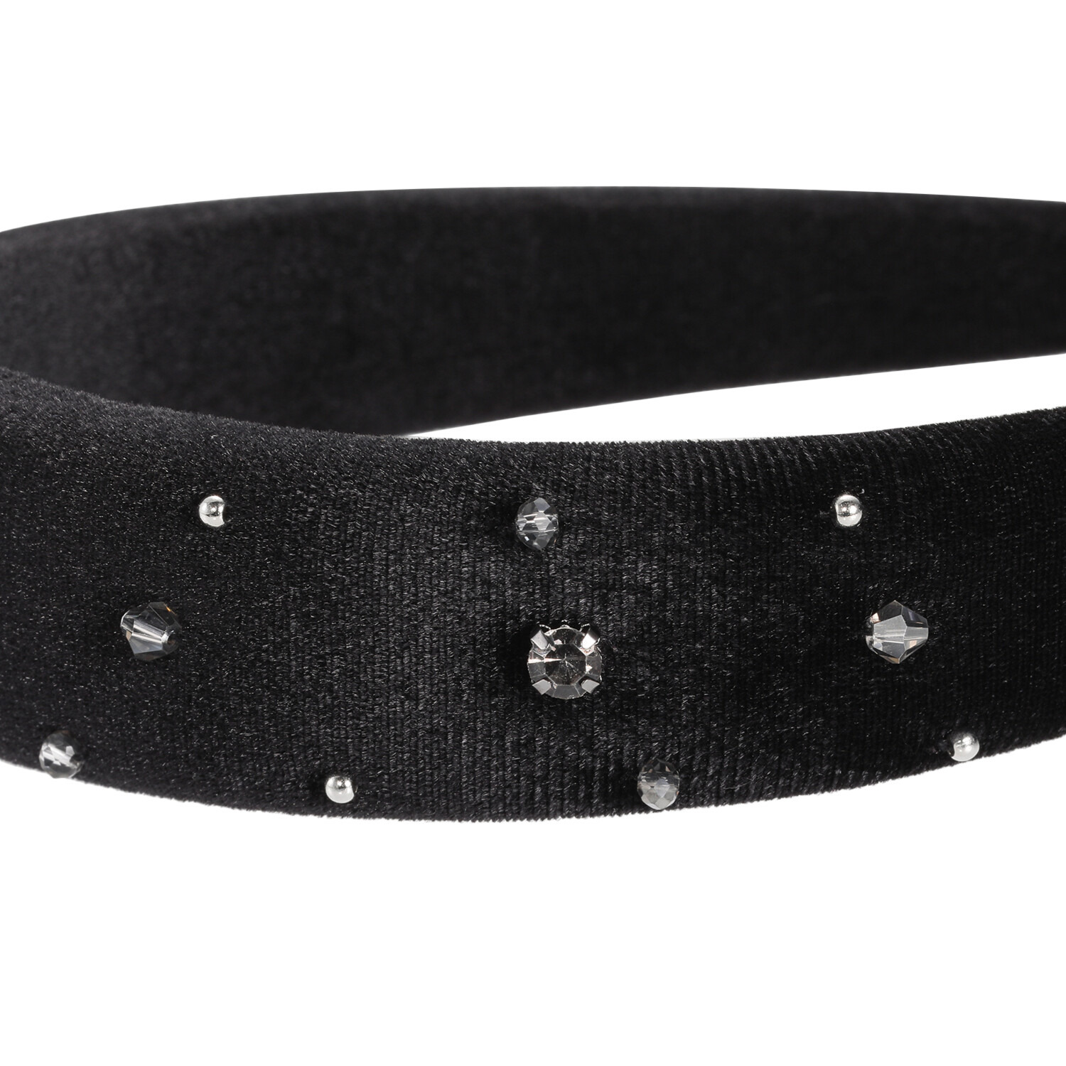 マイビジュー ベロアカチューシャ＆ キラキラビーズ ヘアゴムセット