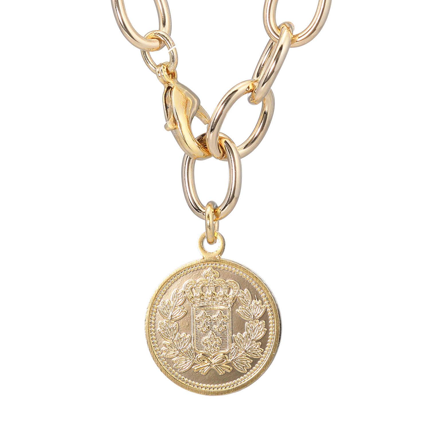 マイビジュー リバーシブル コインモティーフ チェーンネックレス