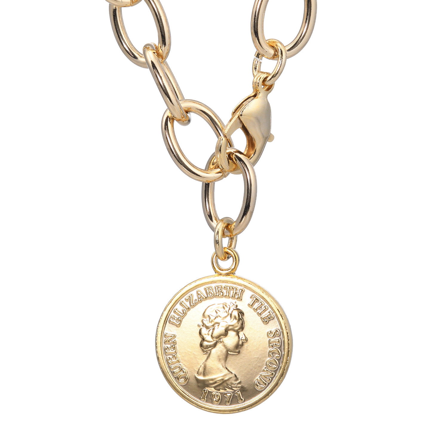 マイビジュー リバーシブル コインモティーフ チェーンネックレス