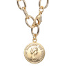 マイビジュー リバーシブル コインモティーフ チェーンネックレス