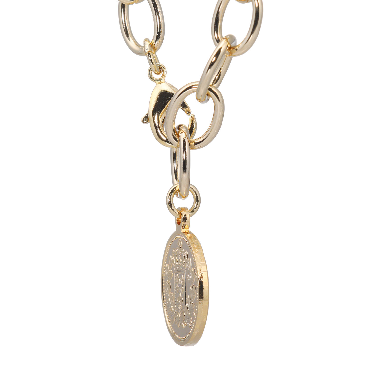 マイビジュー リバーシブル コインモティーフ チェーンネックレス