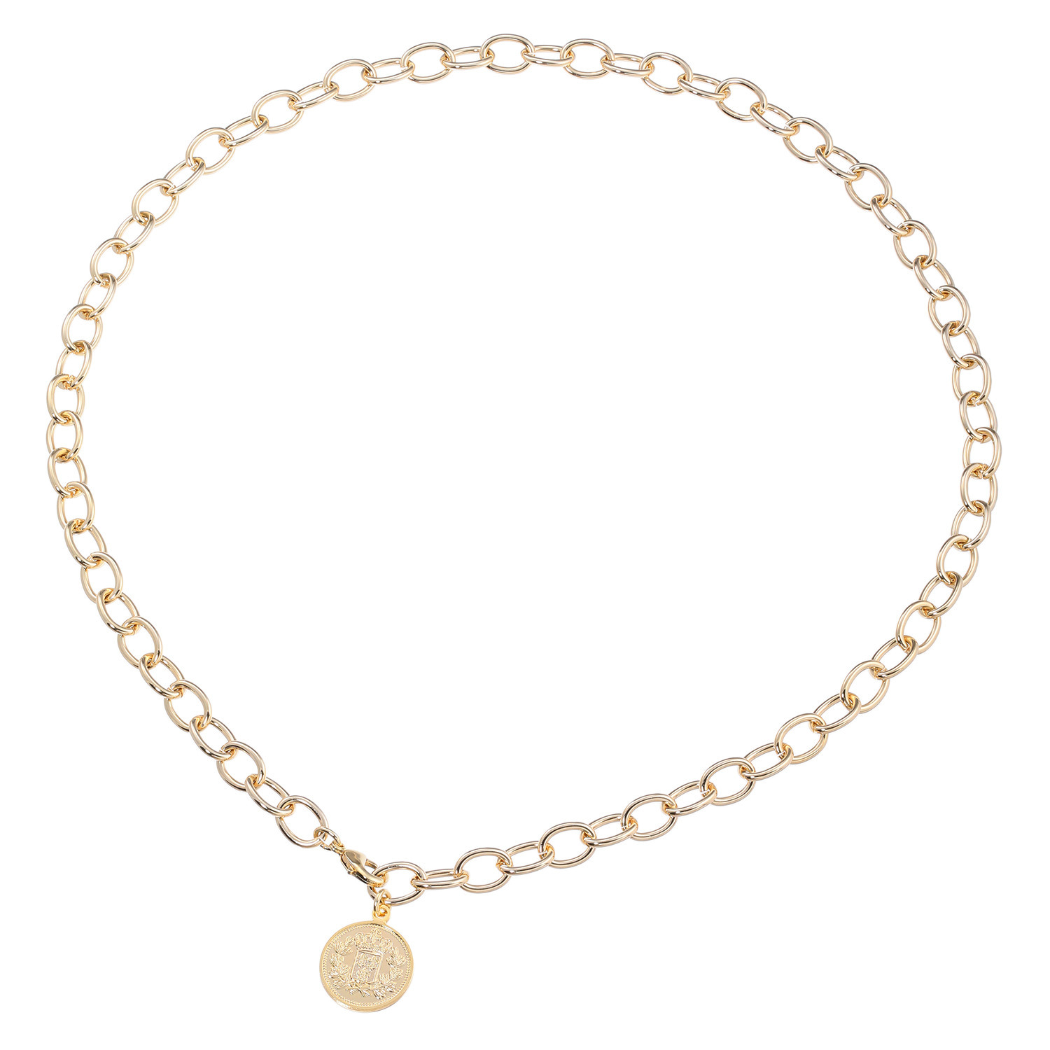マイビジュー リバーシブル コインモティーフ チェーンネックレス