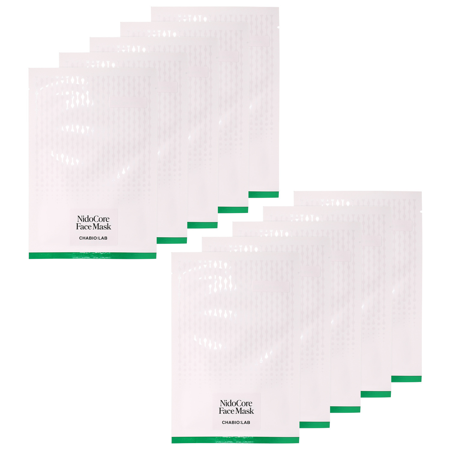 チャバイオラボ 独自のハリ・潤い成分 ヒトサイタイ間葉幹細胞 順化培養液配合 ニドコア　フェイスマスク デビュー１０枚セット