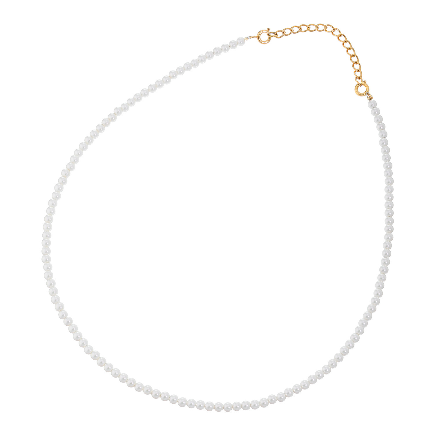 キラレ ステンレス インフィニティカーブ チェーンネックレス＆ 貝パールネックレス ２本セット