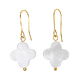 キラレ ステンレス マザーオブパール クローバーモティーフ ピアス