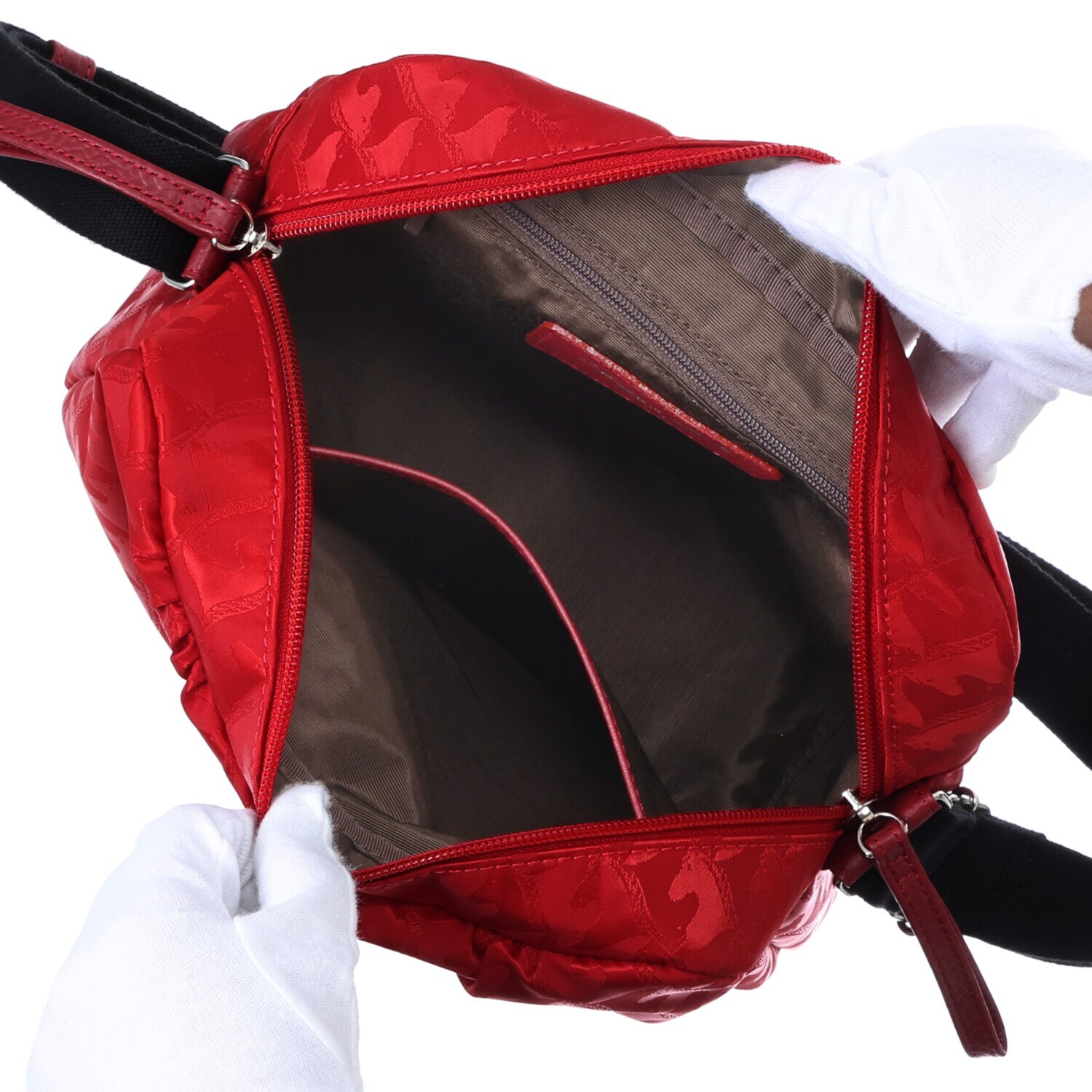 マダムヒロコ はっ水馬柄ジャガード ショルダーバッグ