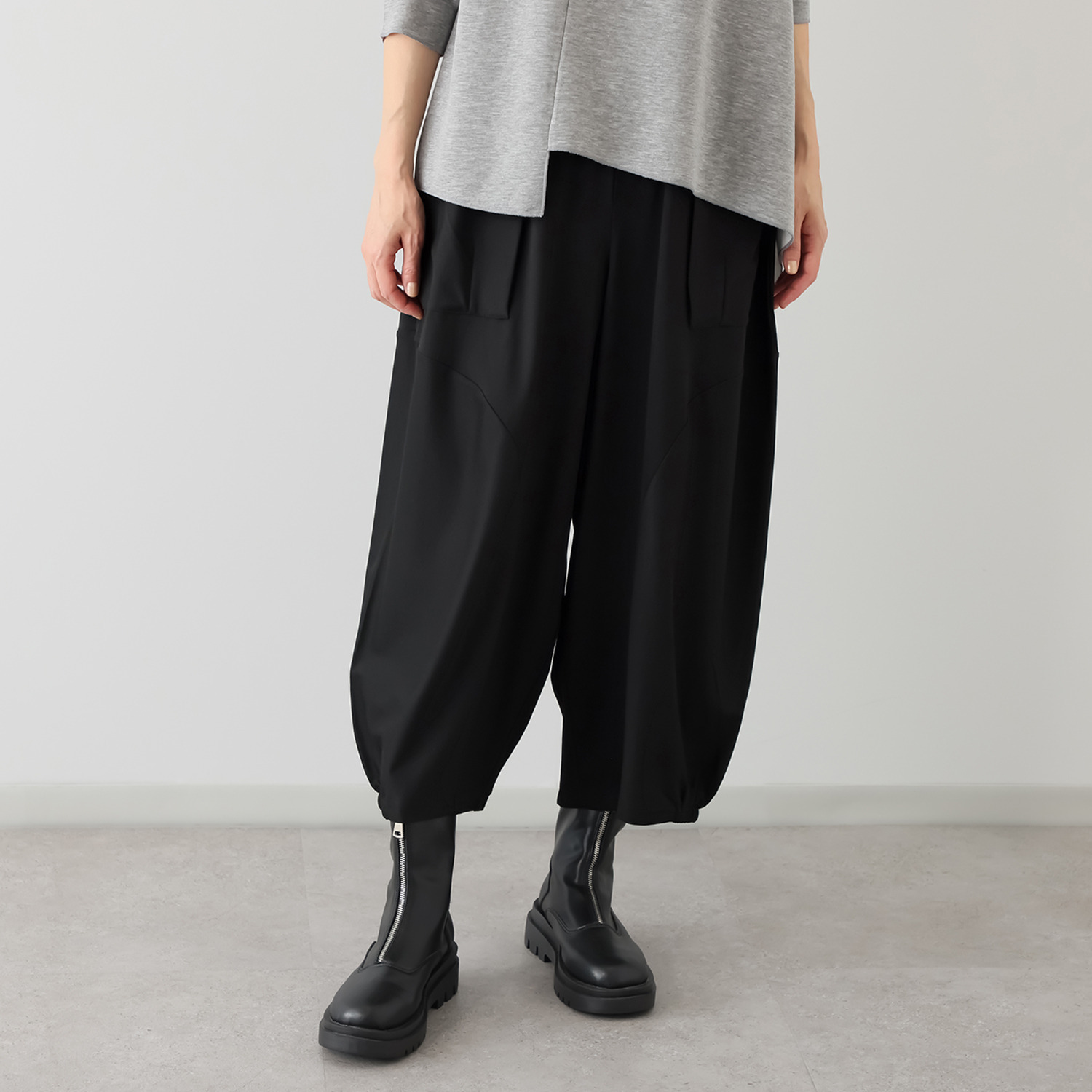 コイビトミサキ 切替デザイン コクーンシルエット パンツ