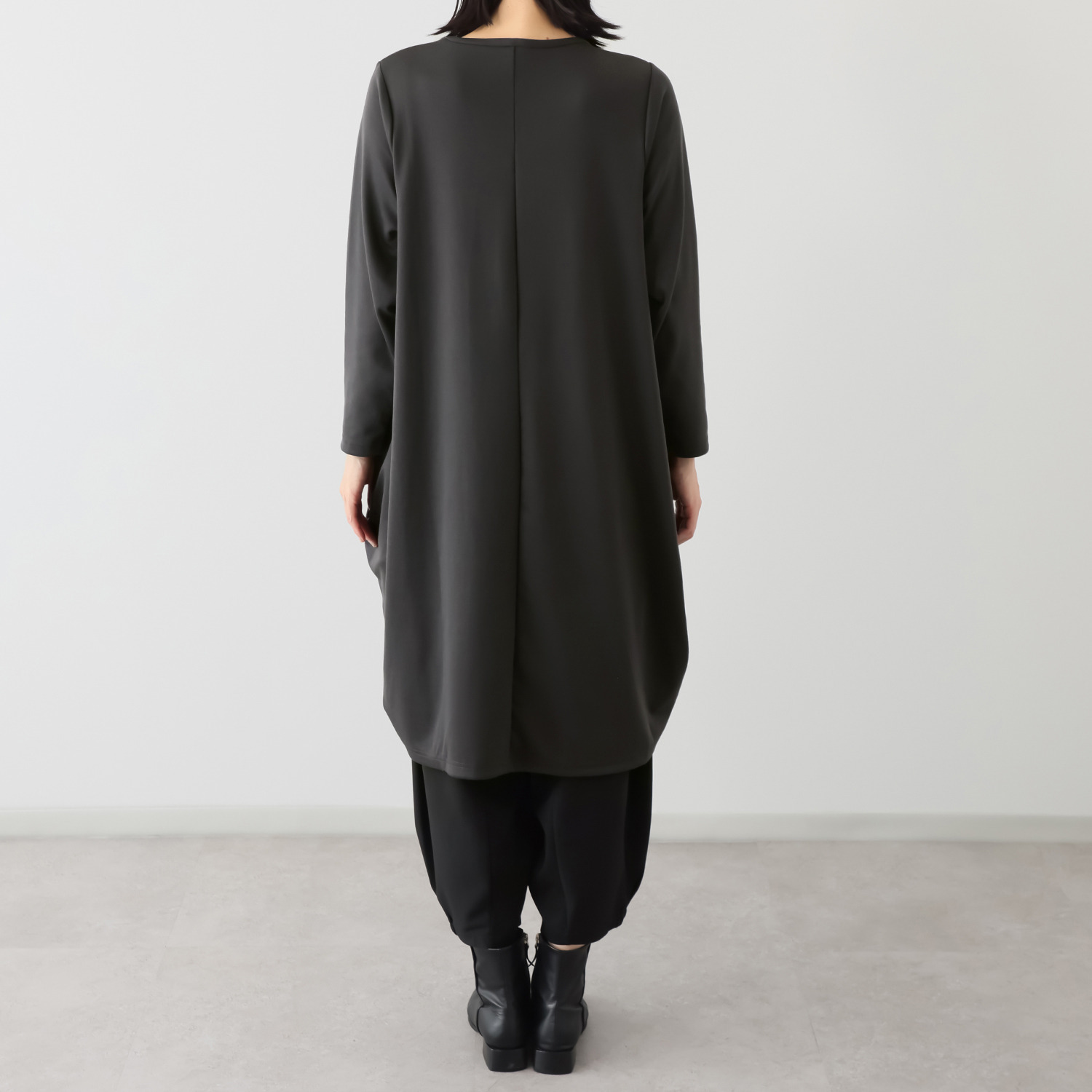 コイビトミサキ アシンメトリー 切替デザイン ロングチュニック