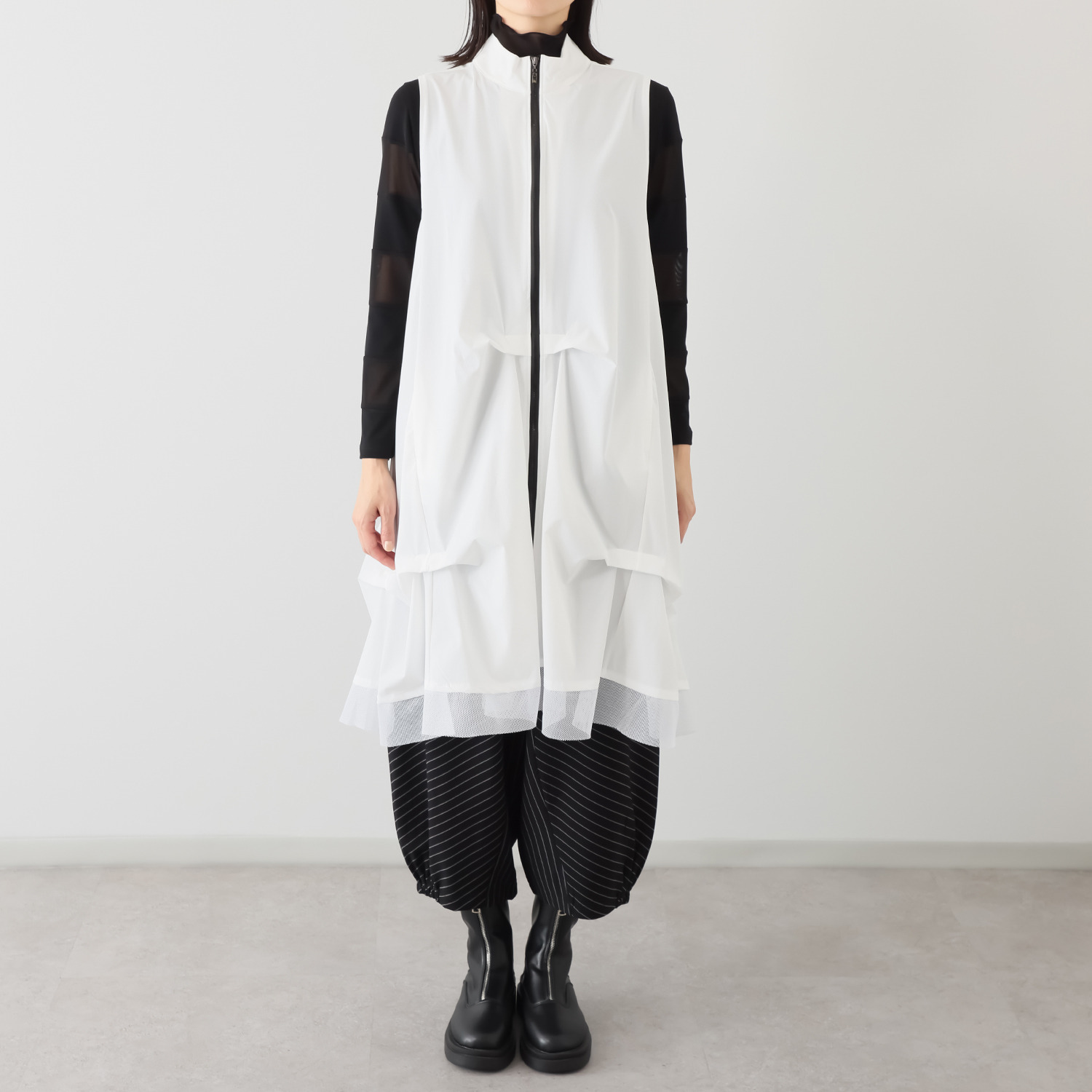 コイビトミサキ メッシュアクセント ロングベスト