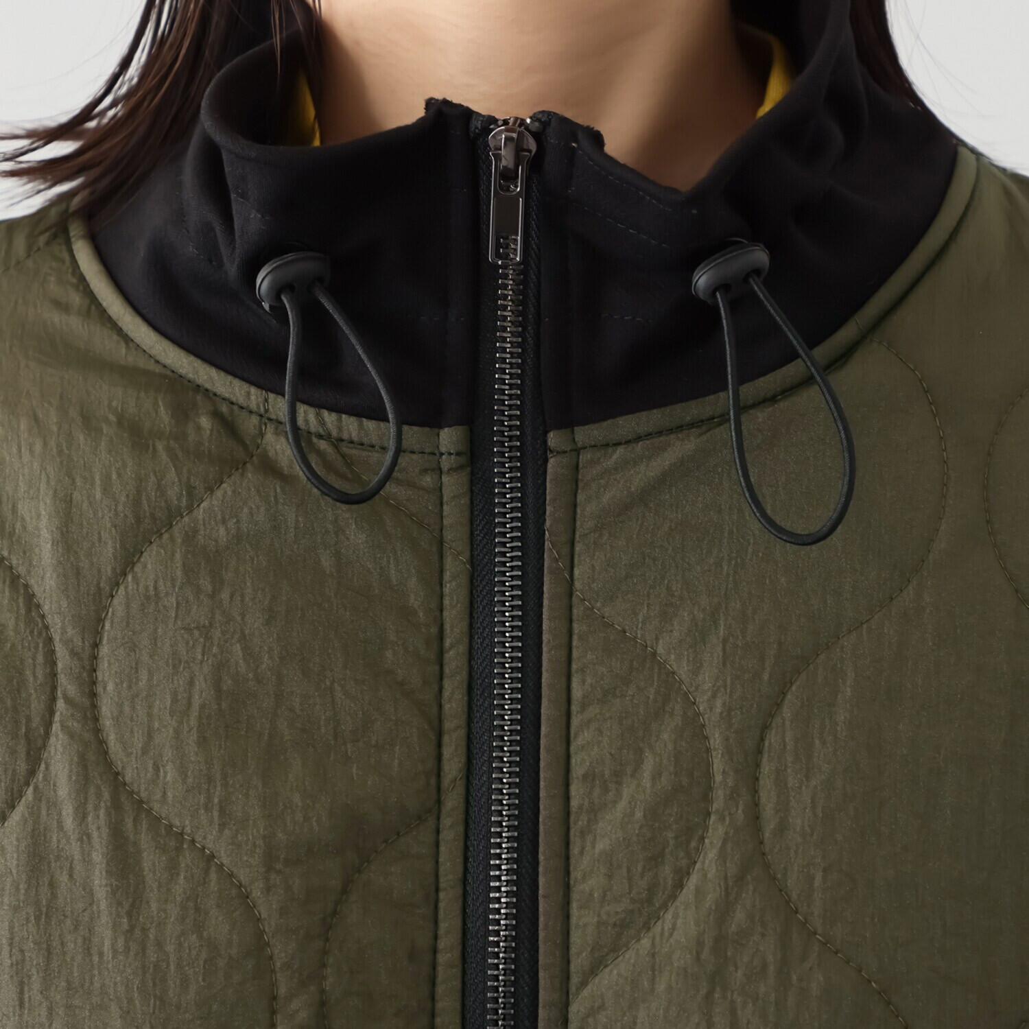 ベルポニー 異素材切替 カジュアルモード デザインロングコート