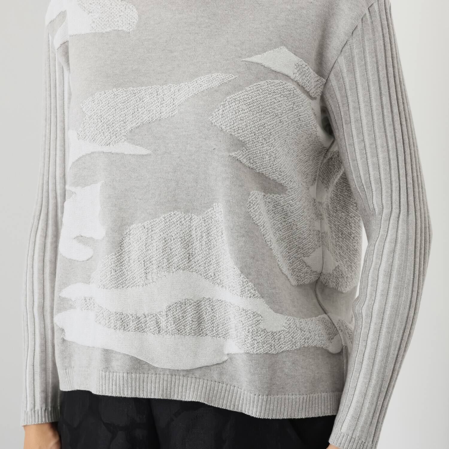 ヨシヨシ バイ　ピージェイ オリジナルジャガード編 ボックスシルエット ハイネックプルオーバー