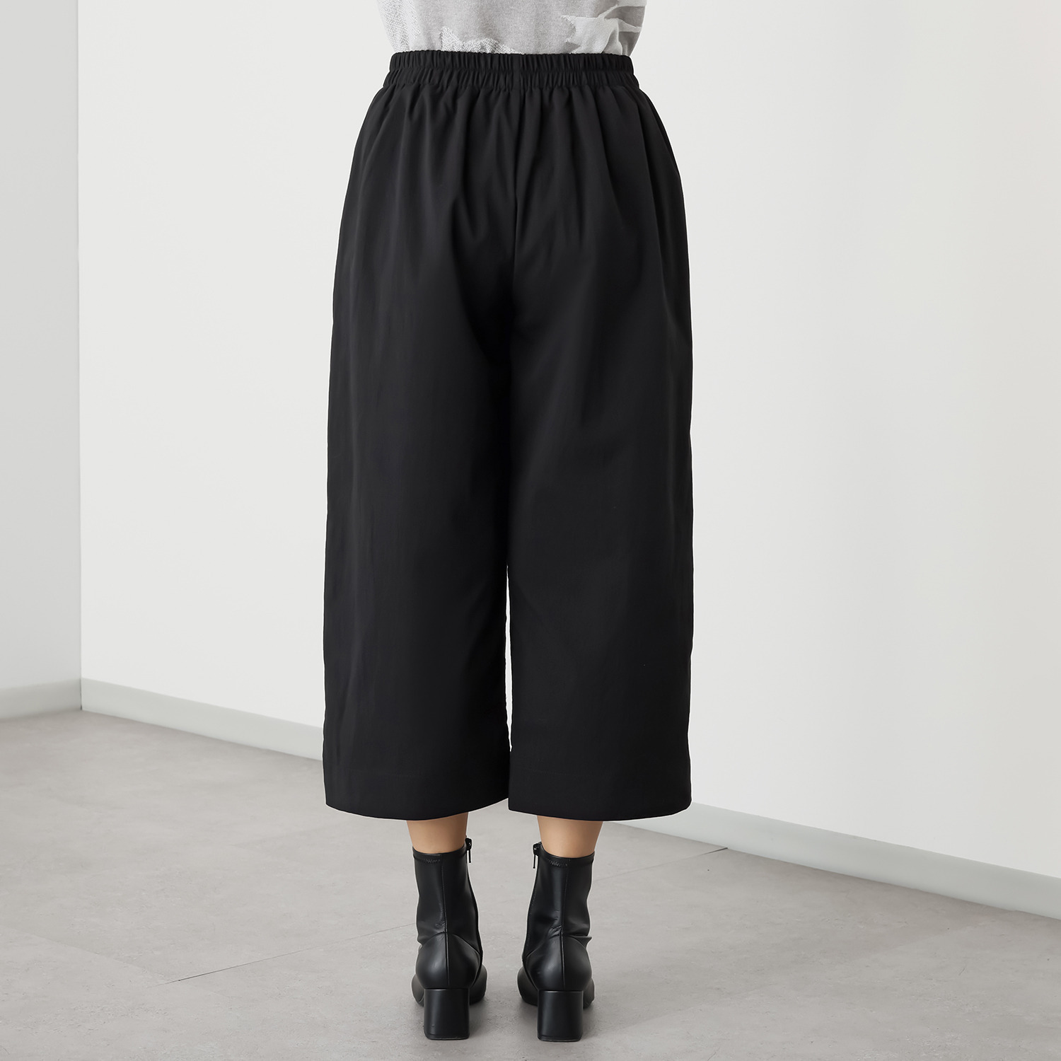 ヨシヨシ バイ　ピージェイ 異素材切替 セミワイドシルエット デザインパンツ