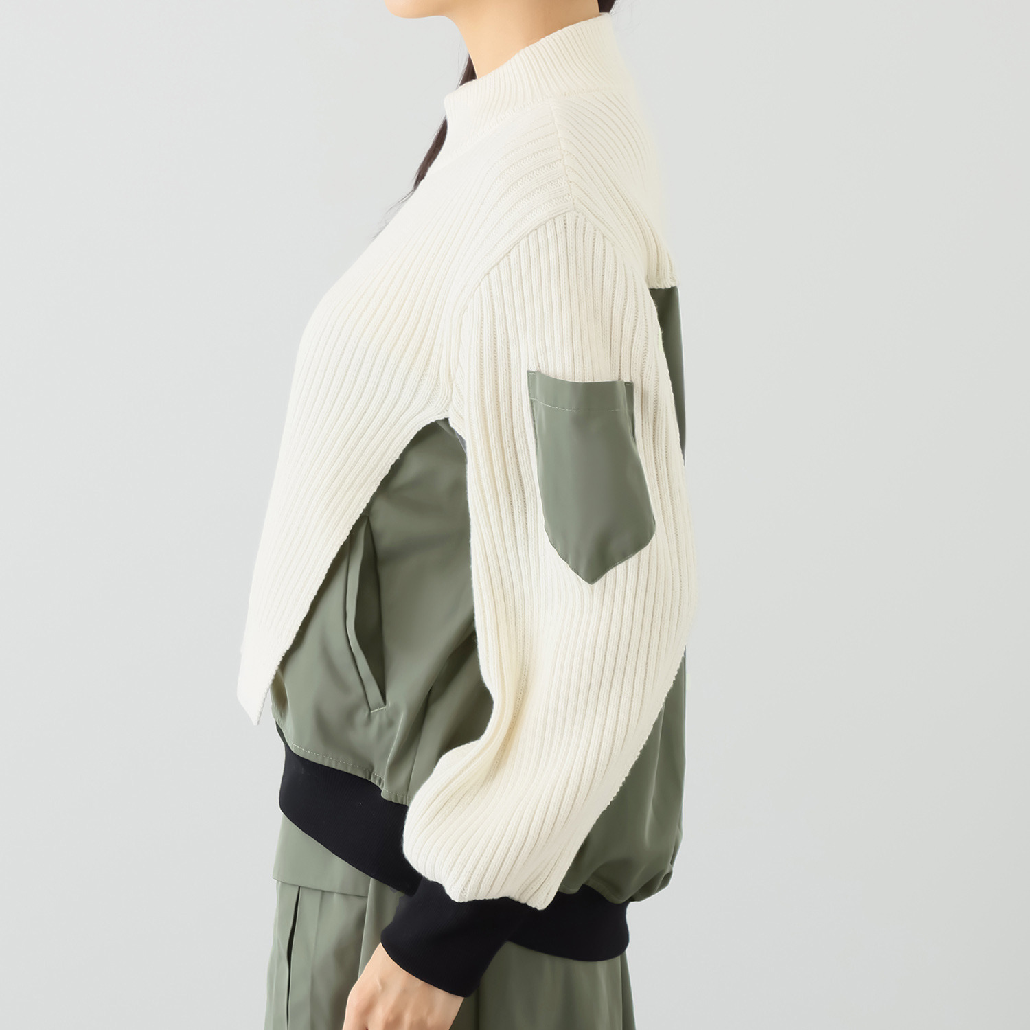 オン　ザ　エッジ ニットドッキング おしゃれに差がつく 大人のＭＡ１ブルゾン