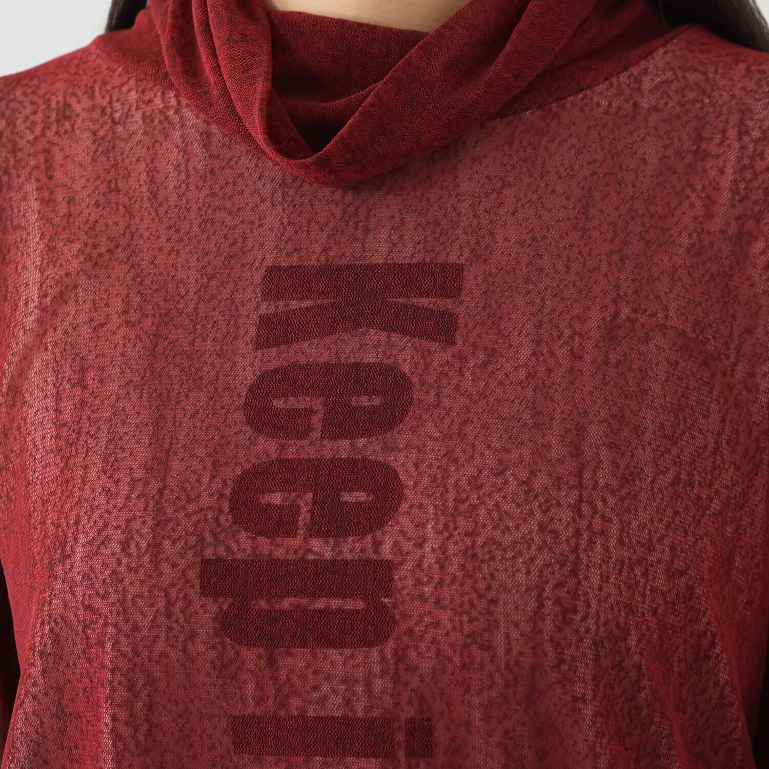 オン　ザ　エッジ メッシュレイヤード ロゴデザイン タートルネック プルオーバー