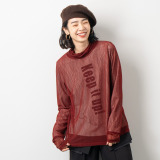 オン　ザ　エッジ メッシュレイヤード ロゴデザイン タートルネック プルオーバー