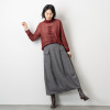 オン　ザ　エッジ バレルシルエットが新しい 大人テイストが光る ワークポケット ロングスカート