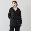 スカラー 花柄フロッキープリント 中綿ブルゾン